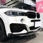 Gloss Black Front Canards for BMW F16 X6 14-18 - Carbon Factory