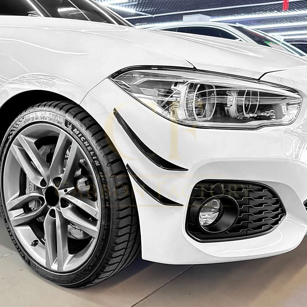 Gloss Black Front Canards for BMW F20 F21 1 Series LCI 15-19 - Carbon Factory