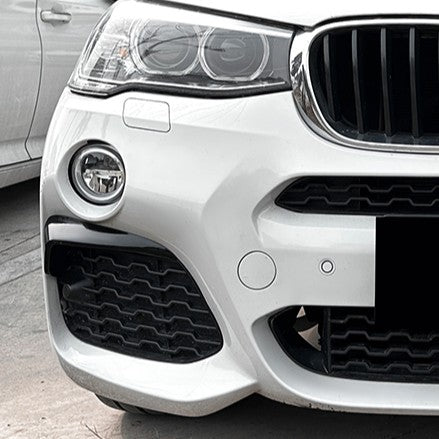 Gloss Black Front Canards for BMW F25 X3 F26 X4 LCI 14-17 - Carbon Factory