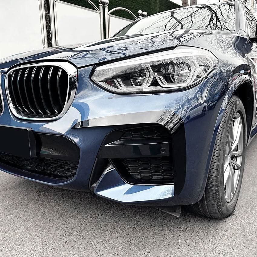 Gloss Black Front Canards for BMW G01 X3 G02 X4 Pre-LCI 18-21 - Carbon Factory