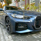 Gloss Black Front Canards for BMW G22 G23 4 Series 20-Present - Carbon Factory