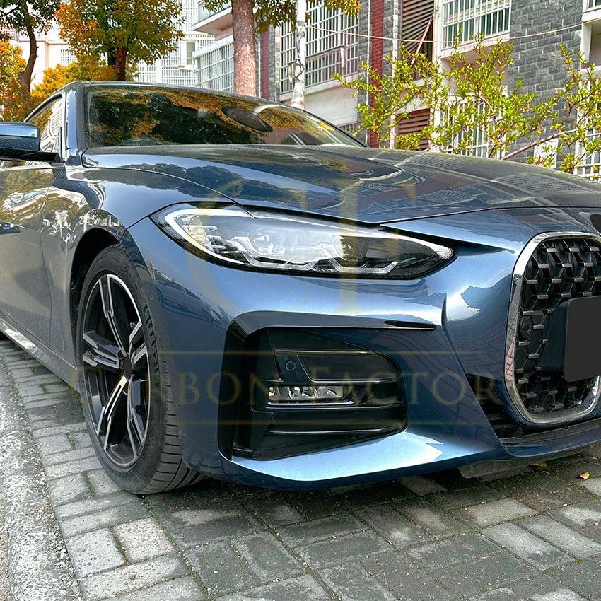 Gloss Black Front Canards for BMW G22 G23 4 Series 20-Present - Carbon Factory