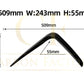 Gloss Black Front Canards for BMW G22 G23 4 Series 20-Present - Carbon Factory