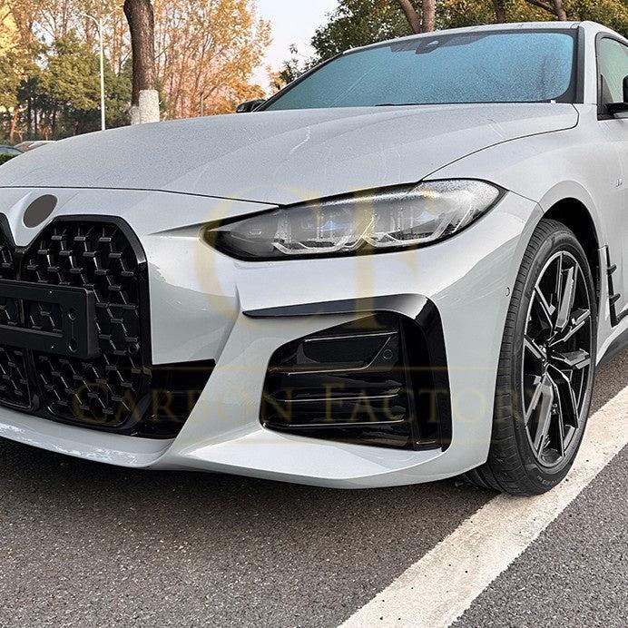 Gloss Black Front Canards for BMW G26 4 Series 20-Present - Carbon Factory