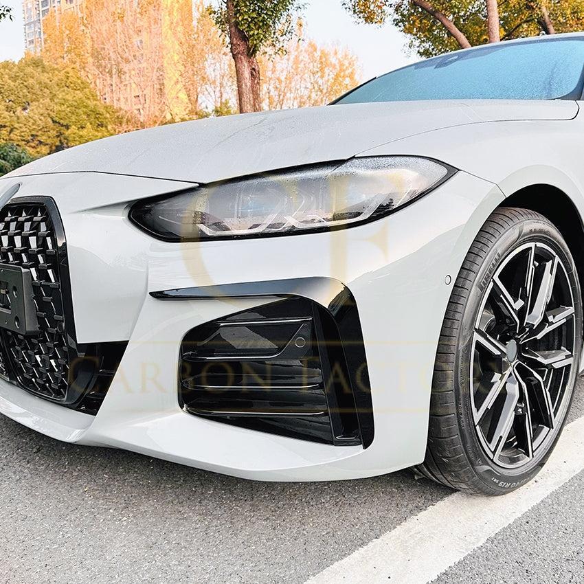 Gloss Black Front Canards for BMW G26 4 Series 20-Present - Carbon Factory