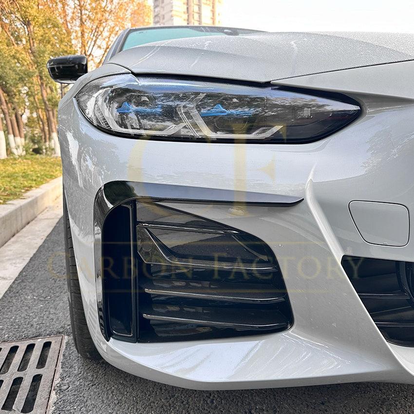 Gloss Black Front Canards for BMW G26 4 Series 20-Present - Carbon Factory