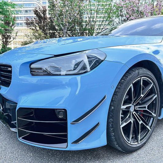 Gloss Black Front Canards for BMW G87 M2 23-Present - Carbon Factory