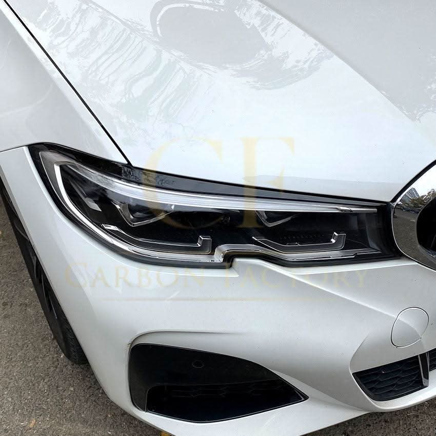 Gloss Black Headlight Trims for BMW 3 Series G20 G21 Pre-LCI 19-22 - Carbon Factory