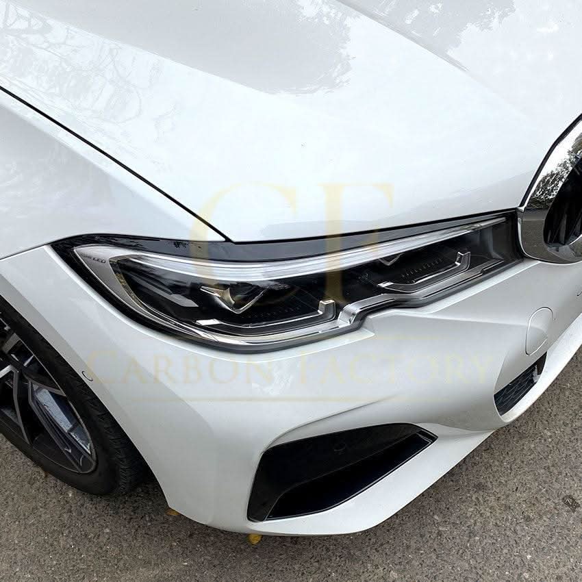 Gloss Black Headlight Trims for BMW 3 Series G20 G21 Pre-LCI 19-22 - Carbon Factory