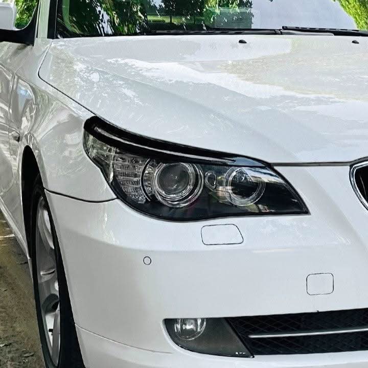Gloss Black Headlight Trims for BMW E60 E61 5 Series inc M5 05-10 - Carbon Factory