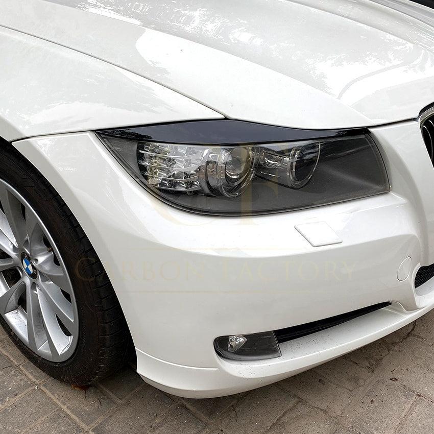 Gloss Black Headlight Trims for BMW E90 E91 3 Series 05-13 - Carbon Factory