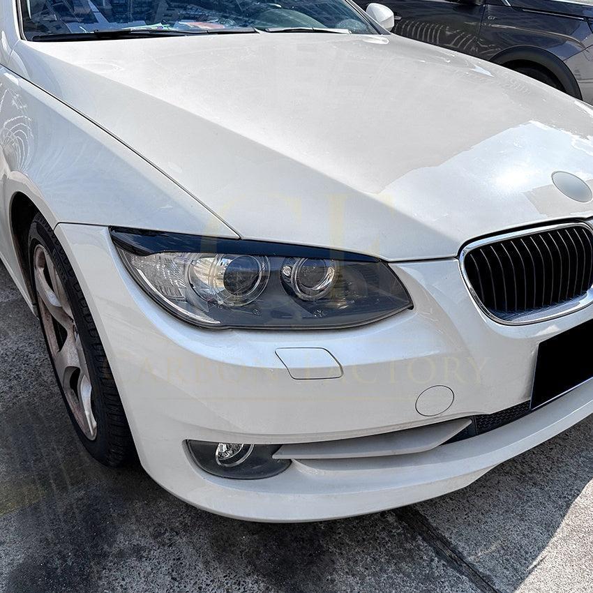 Gloss Black Headlight Trims for BMW E92 E93 3 Series LCI 09-13 - Carbon Factory