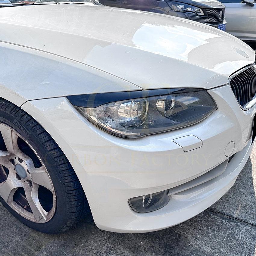 Gloss Black Headlight Trims for BMW E92 E93 3 Series LCI 09-13 - Carbon Factory