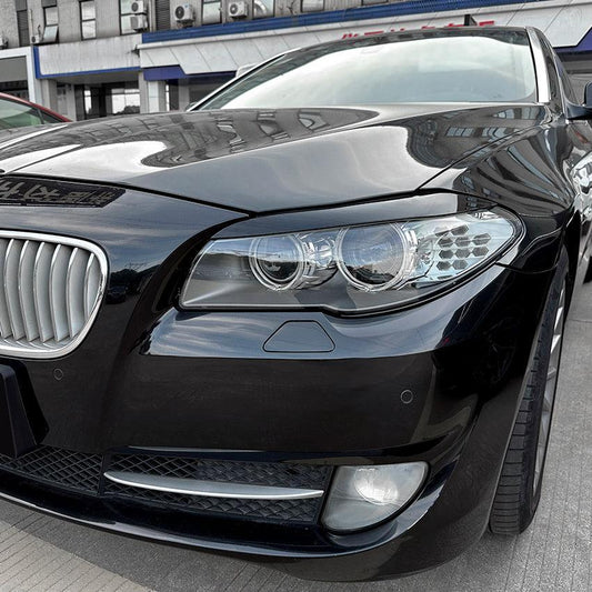 Gloss Black Headlight Trims for BMW F10 F11 5 Series inc M5 Pre-LCI 10-14 - Carbon Factory
