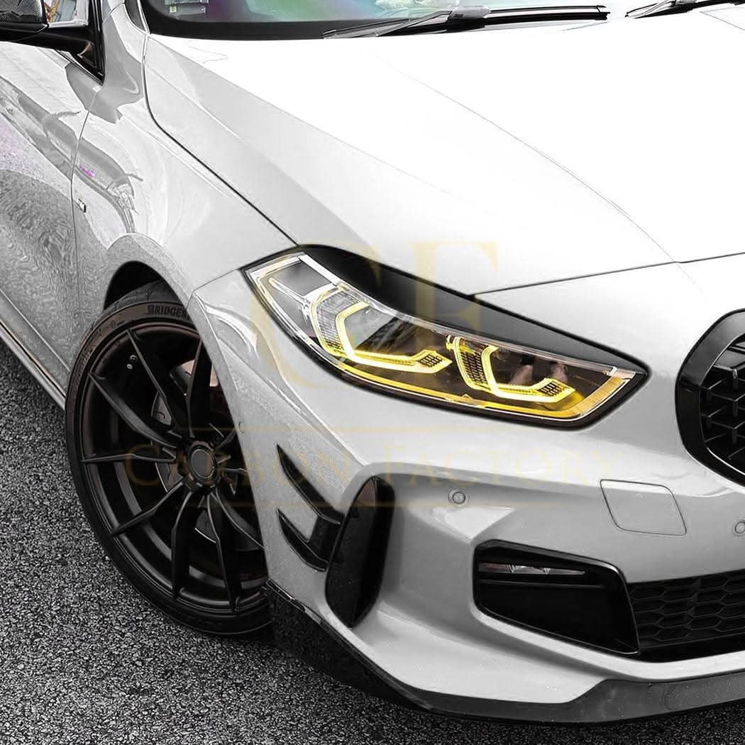 Gloss Black Headlight Trims for BMW F40 1 Series 19-24 - Carbon Factory