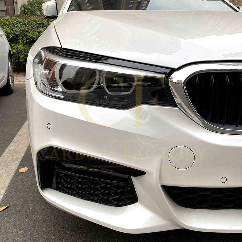 Gloss Black Headlight Trims for BMW G30 G31 Pre-LCI 5 Series 17-20 - Carbon Factory