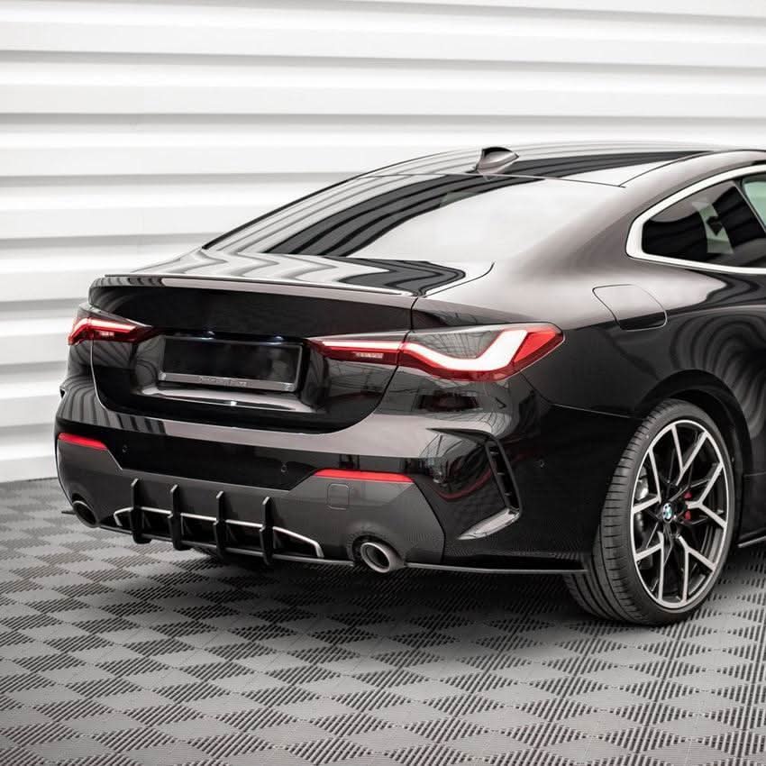 Gloss Black Rear Bumper Extension for BMW G22 G23 4 Series 20-Present - Carbon Factory