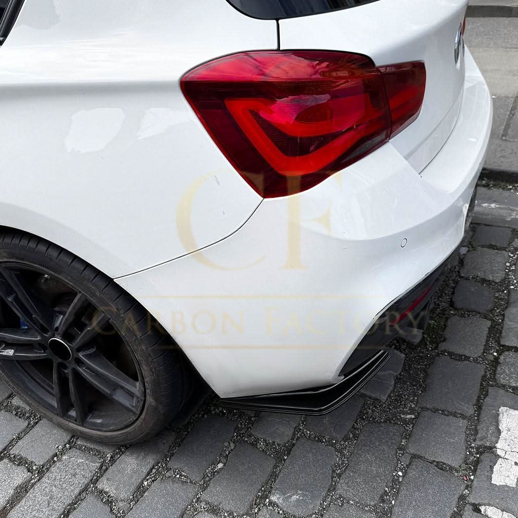 Gloss Black Rear Bumper Spats for BMW F20 F21 1 Series LCI M Sport 15-19 - Carbon Factory