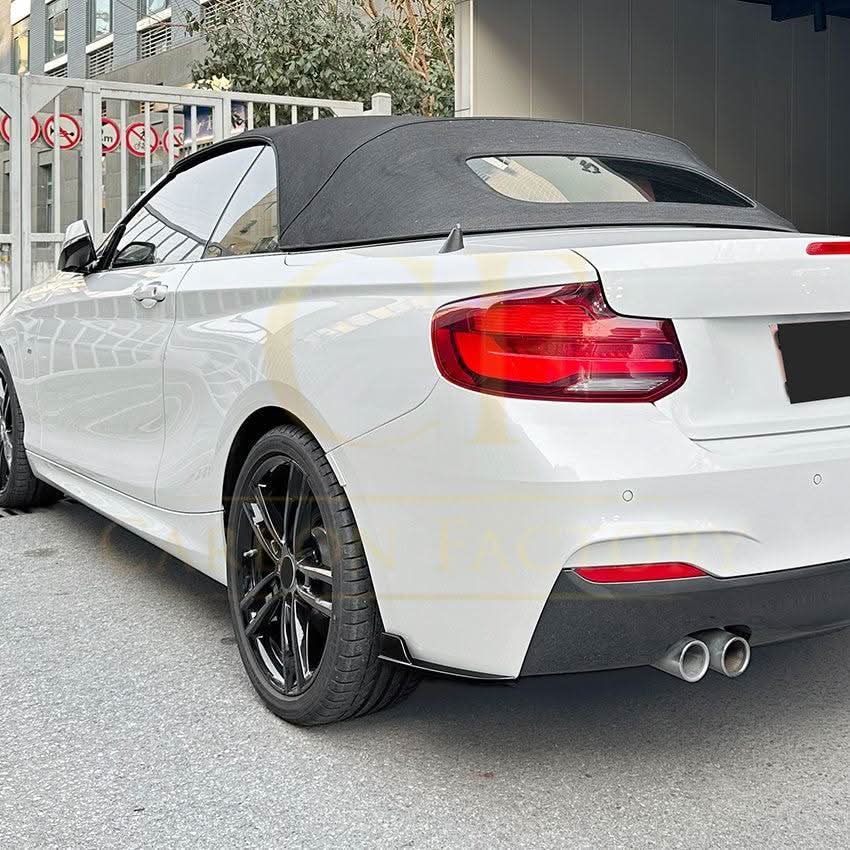 Gloss Black Rear Bumper Spats for BMW F22 F23 2 Series 14-20 - Carbon Factory