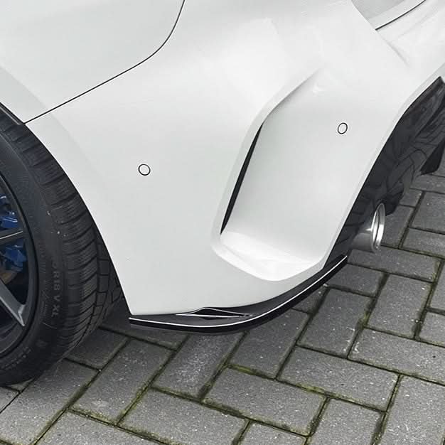 Gloss Black Rear Bumper Spats for BMW F40 1 Series 19-24 - Carbon Factory