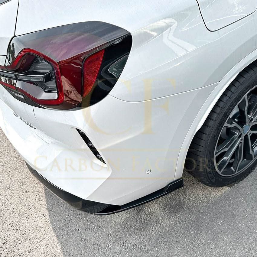 Gloss Black Rear Bumper Spats for BMW G01 X3 LCI 22-24 - Carbon Factory