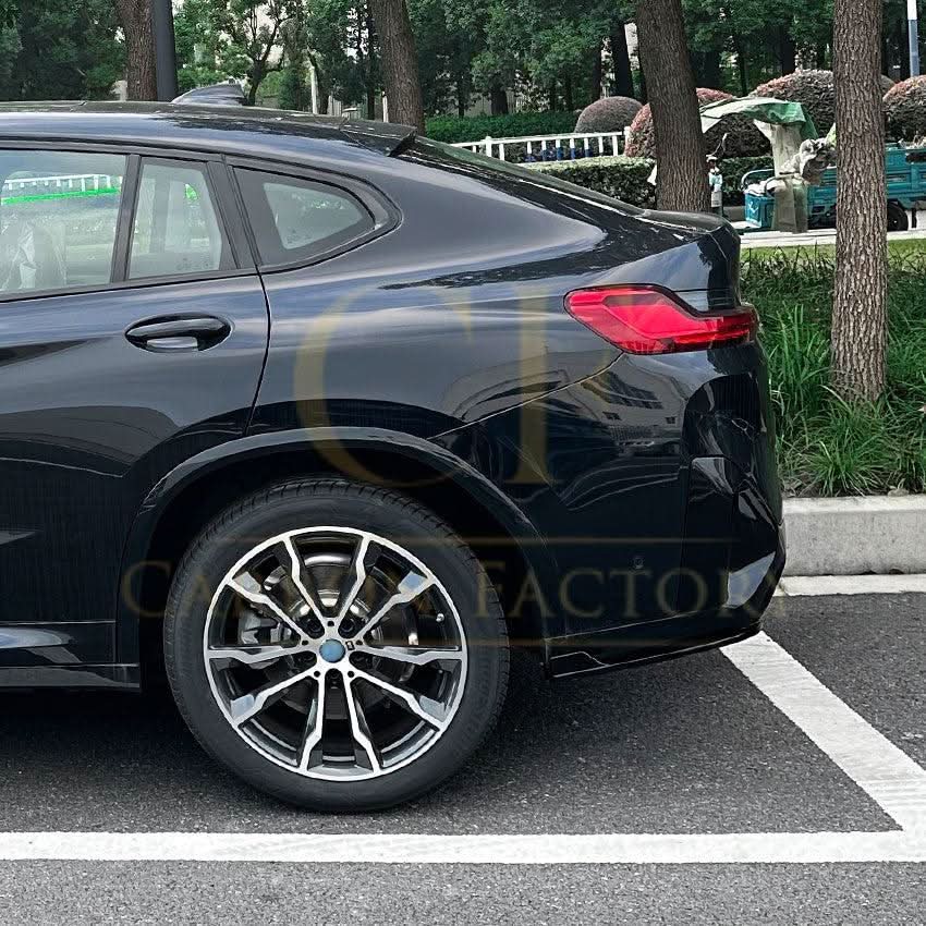 Gloss Black Rear Bumper Spats for BMW G02 X4 LCI 22-24 - Carbon Factory