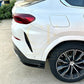 Gloss Black Rear Bumper Spats for BMW G06 X6 Pre-LCI 19-22 - Carbon Factory
