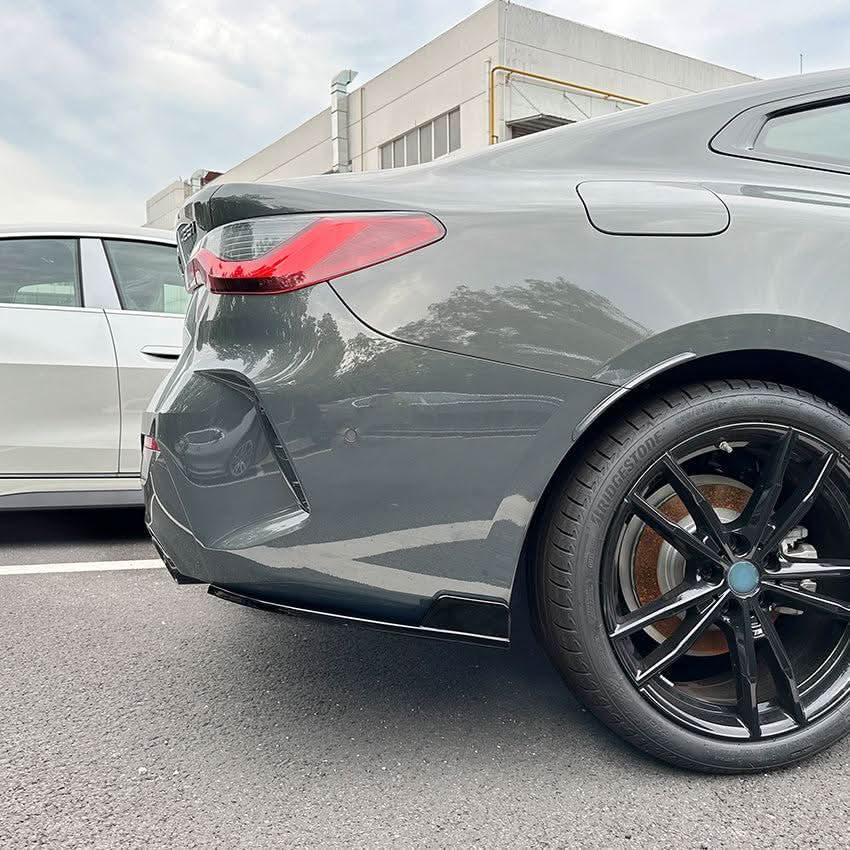 Gloss Black Rear Bumper Spats for BMW G22 G23 4 Series 20-Present - Carbon Factory