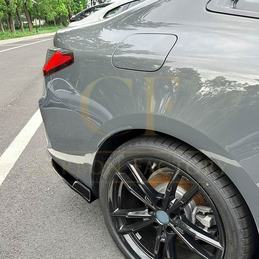 Gloss Black Rear Bumper Spats for BMW G22 G23 4 Series 20-Present - Carbon Factory