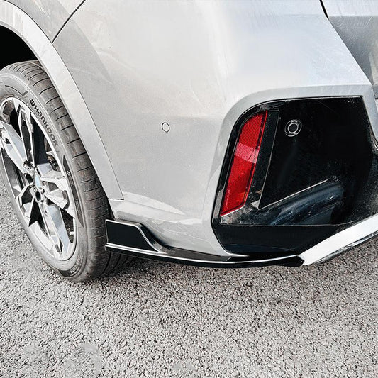 Gloss Black Rear Bumper Spats for BMW U11 X1 2022-Present - Carbon Factory