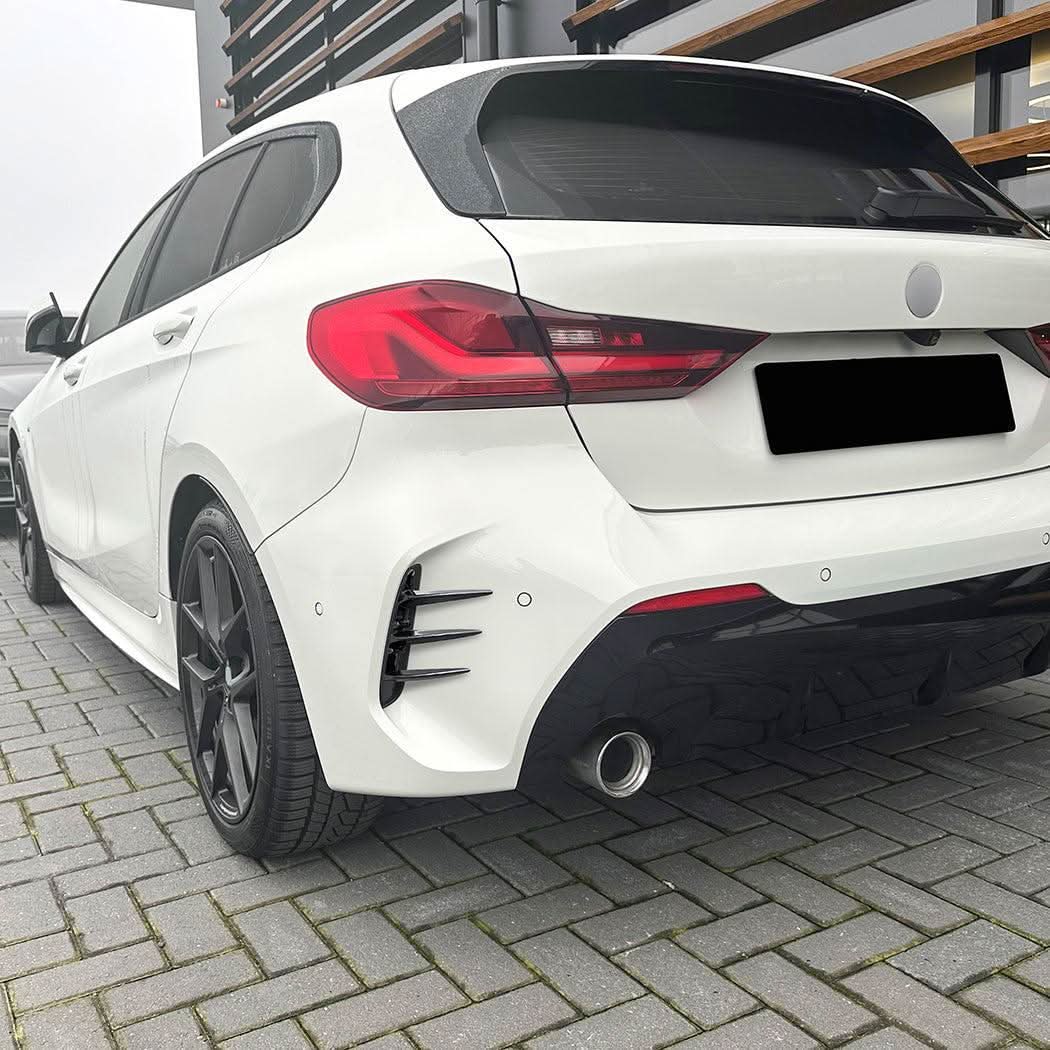 Gloss Black Rear Bumper Trims 2 for BMW F40 1 Series 19-24 - Carbon Factory