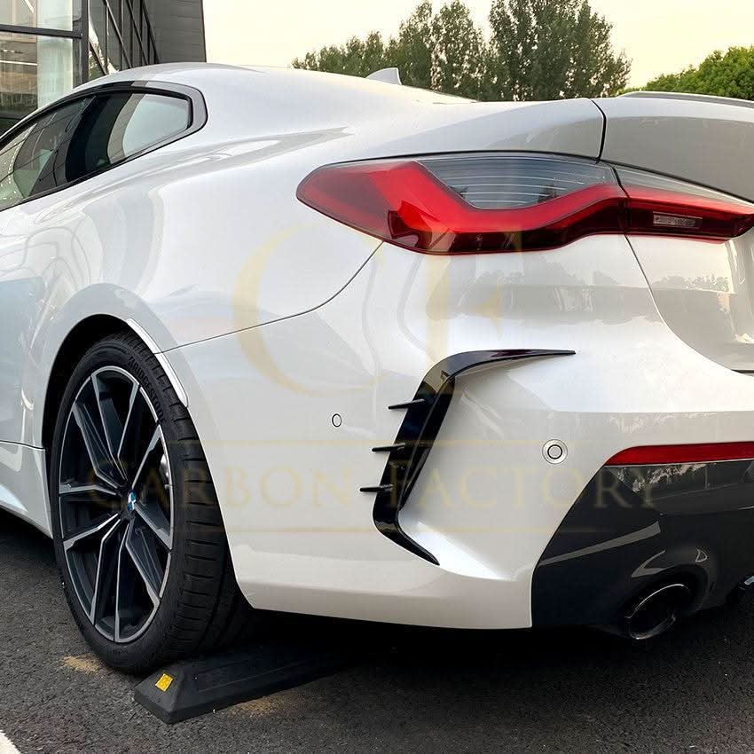 Gloss Black Rear Bumper Trims for BMW G22 G23 4 Series 20-Present - Carbon Factory