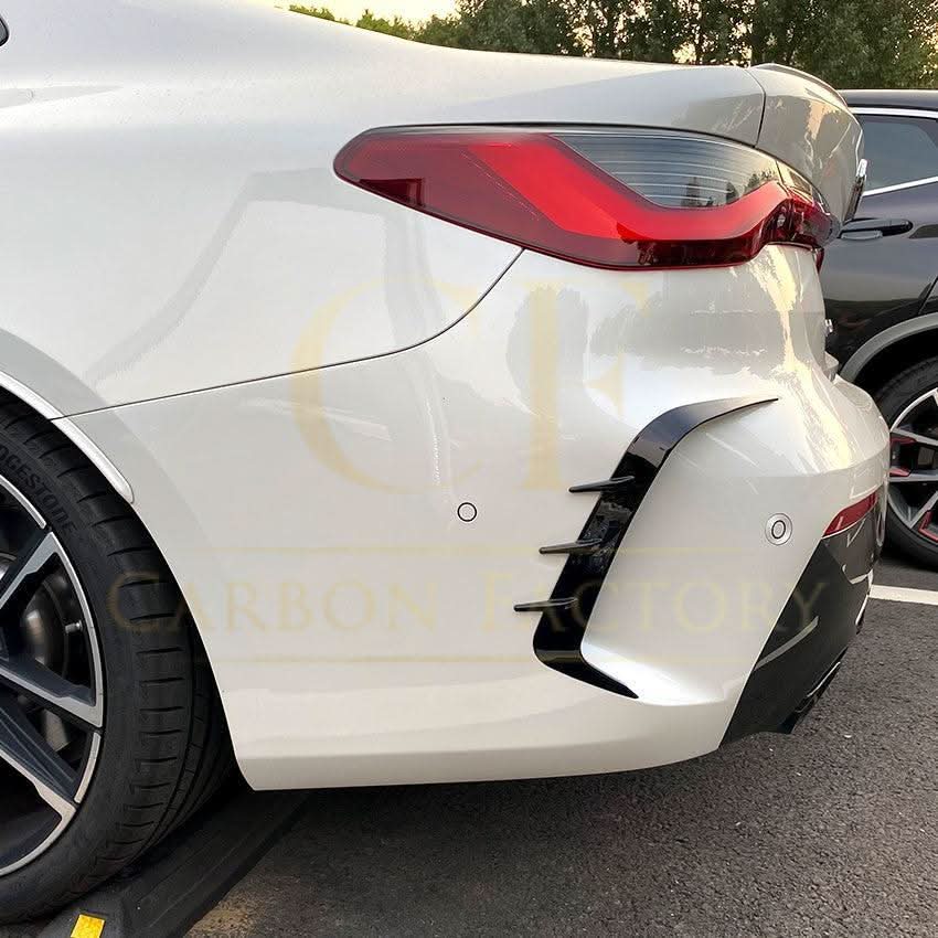 Gloss Black Rear Bumper Trims for BMW G22 G23 4 Series 20-Present - Carbon Factory