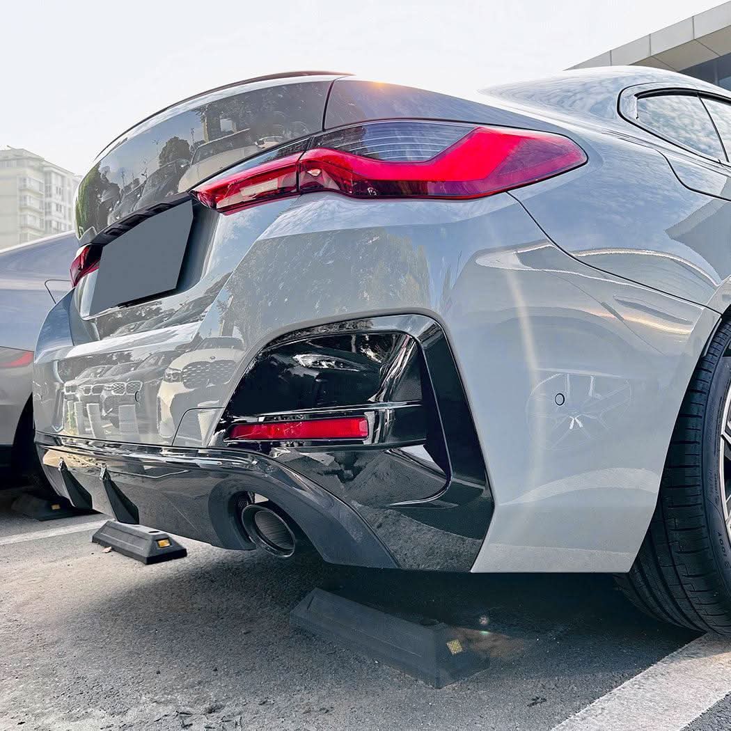 Gloss Black Rear Bumper Trims for BMW G26 4 Series 20-Present - Carbon Factory