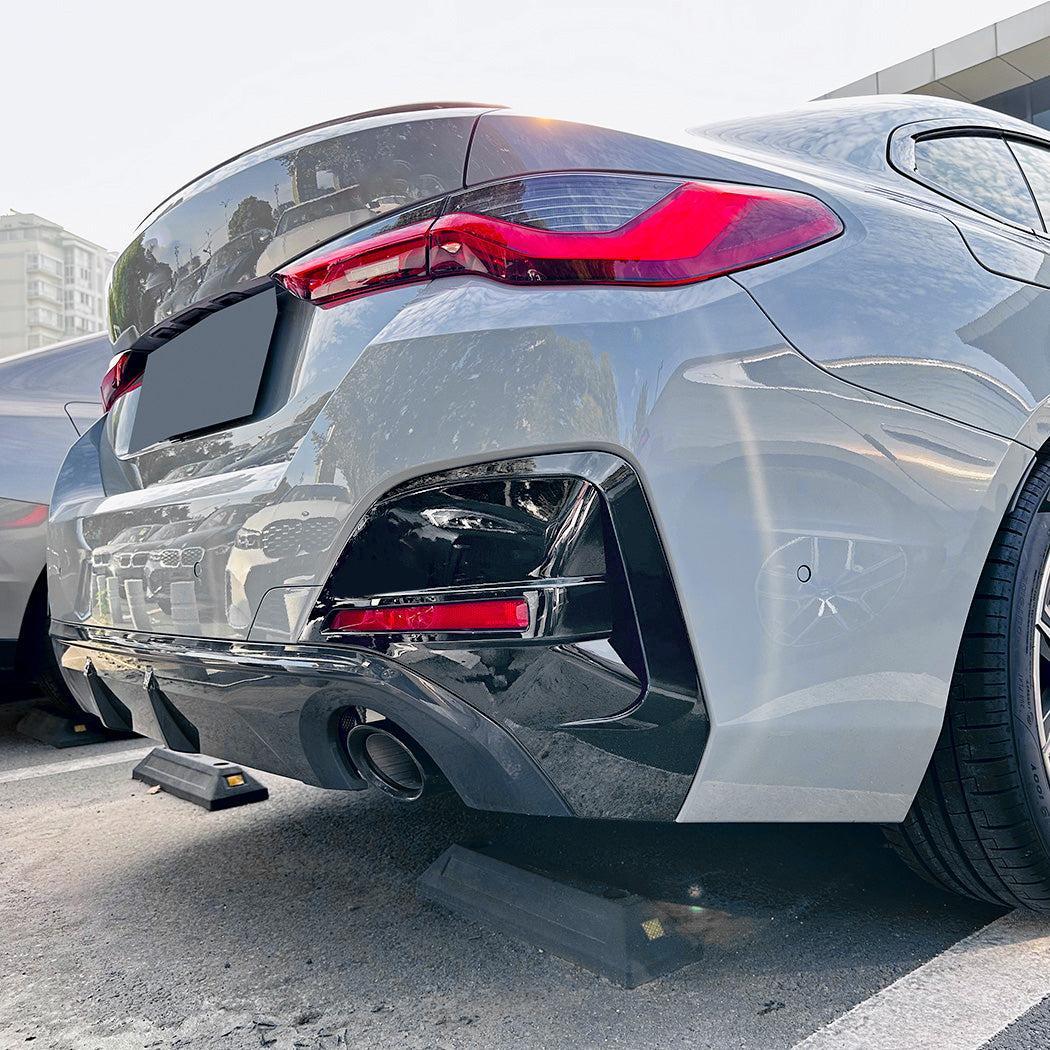 Gloss Black Rear Bumper Trims for BMW G26 4 Series 20-Present - Carbon Factory