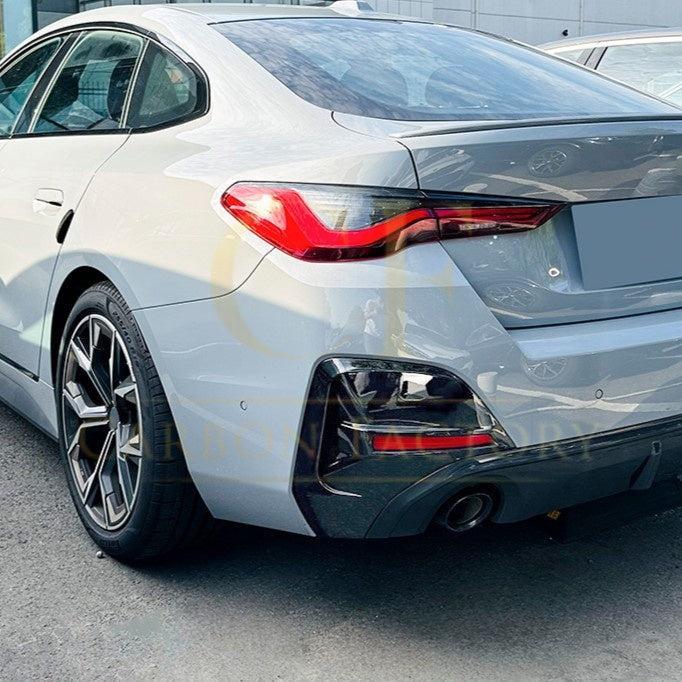 Gloss Black Rear Bumper Trims for BMW G26 4 Series 20-Present - Carbon Factory