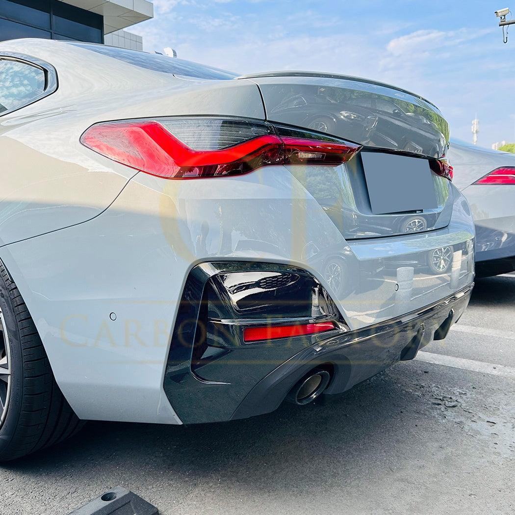 Gloss Black Rear Bumper Trims for BMW G26 4 Series 20-Present - Carbon Factory