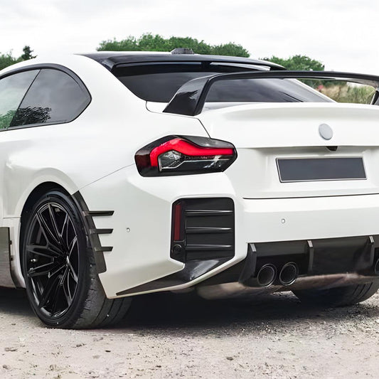 Gloss Black Rear Bumper Trims for BMW G87 M2 23-Present - Carbon Factory