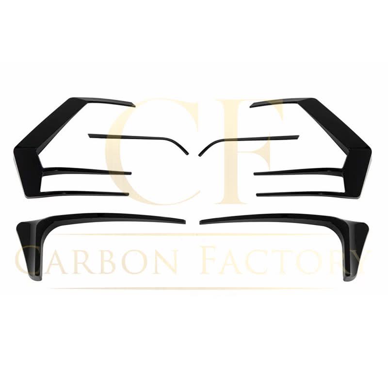 Gloss Black Rear Bumper Trims for VW Golf MK7.5 inc R and GTI 17-20 - Carbon Factory