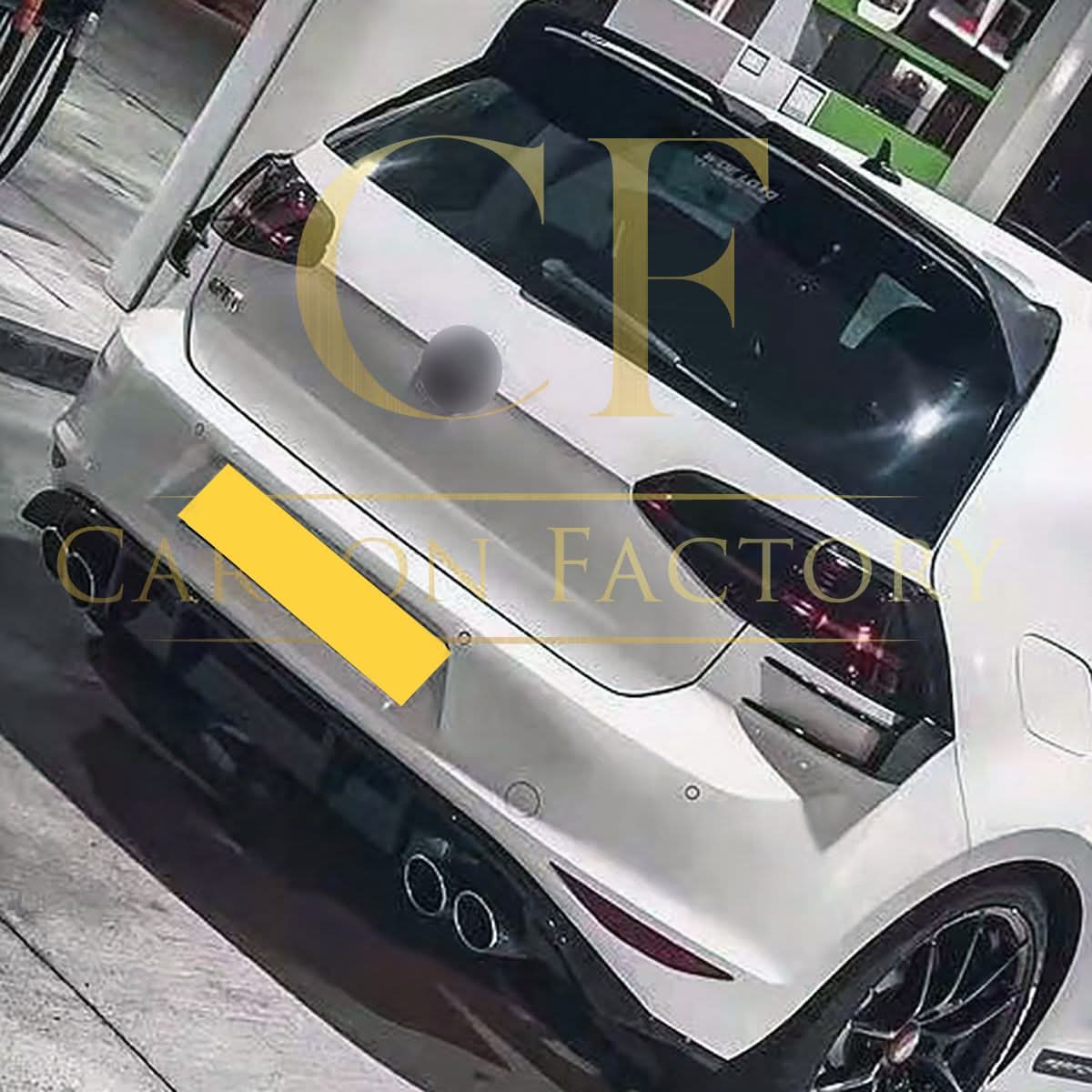 Gloss Black Rear Bumper Trims for VW Golf MK7 inc R and GTI 13-16 - Carbon Factory