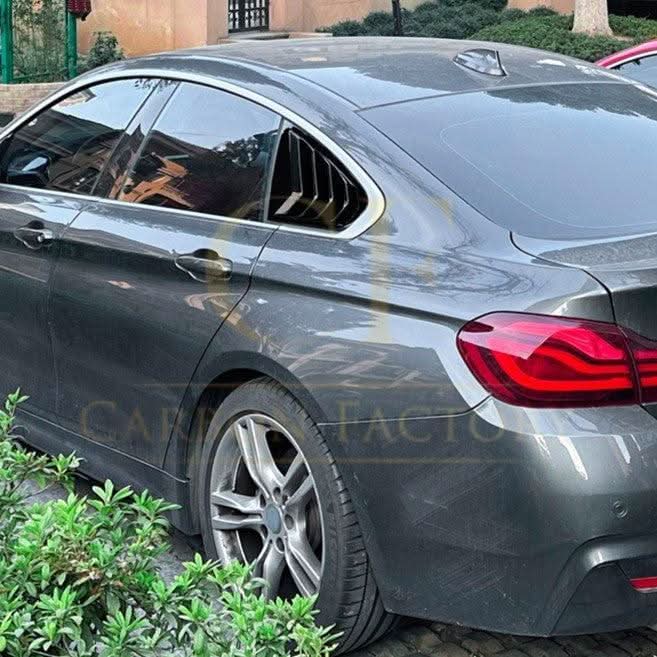 Gloss Black Window Louver Vents for BMW F36 4 Series Gran Coupe 14-20 - Carbon Factory