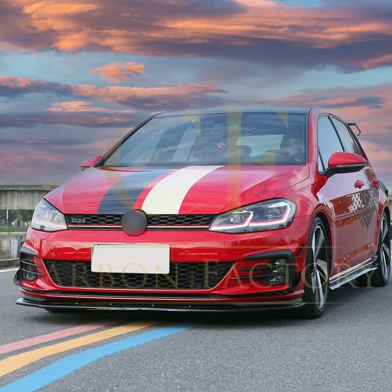 RZ Style Gloss Black Front Canards for VW Golf MK7.5 GTI 17-20 - Carbon Factory
