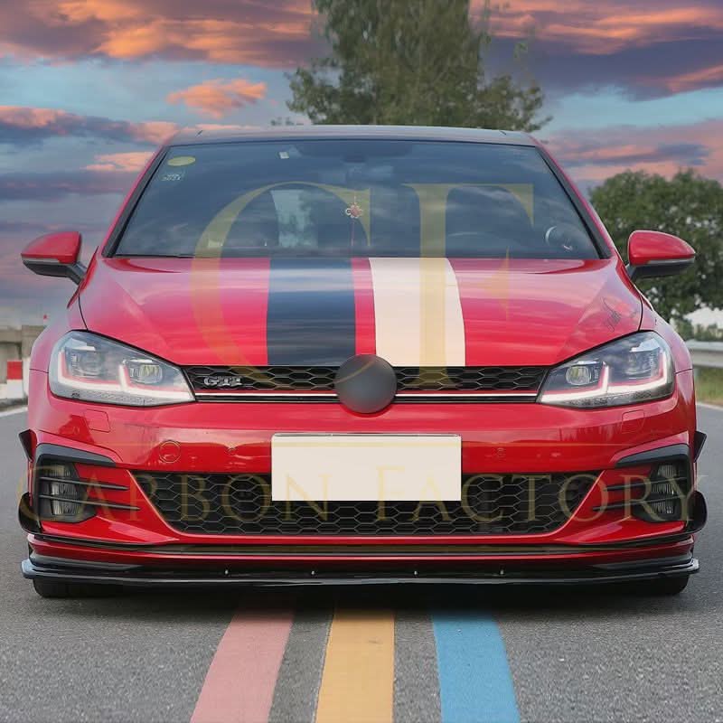RZ Style Gloss Black Front Canards for VW Golf MK7.5 GTI 17-20 - Carbon Factory