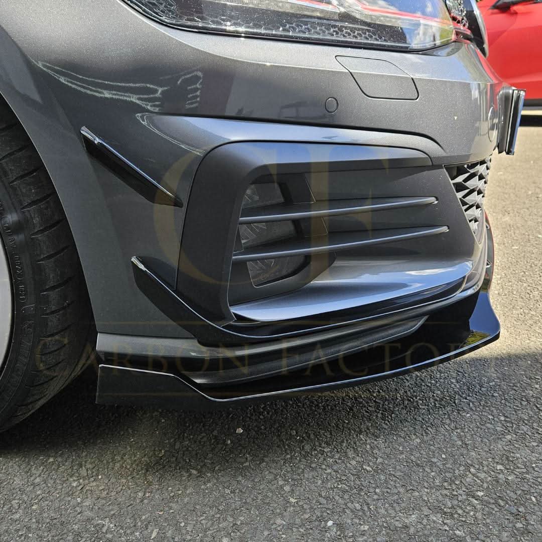 RZ Style Gloss Black Front Canards for VW Golf MK7.5 GTI 17-20 - Carbon Factory