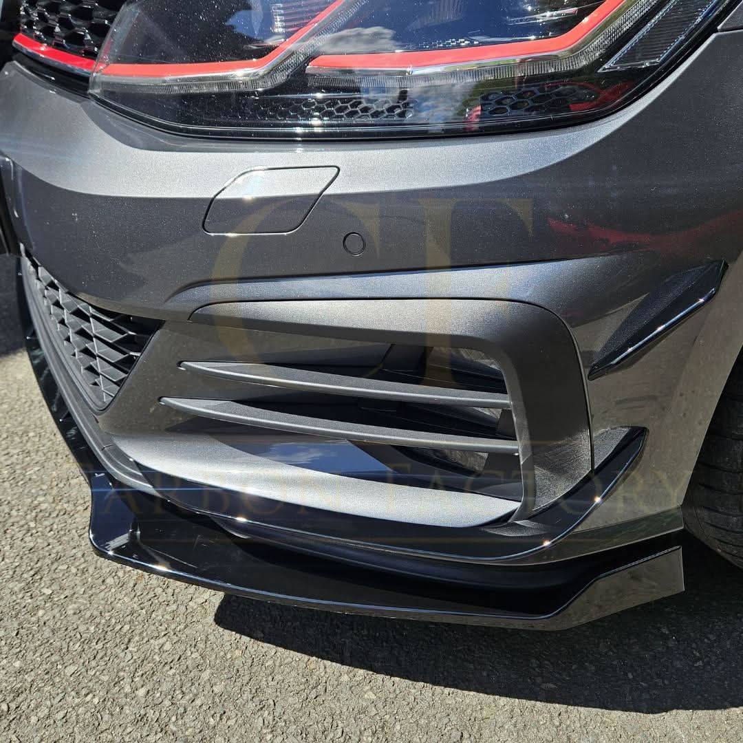 RZ Style Gloss Black Front Canards for VW Golf MK7.5 GTI 17-20 - Carbon Factory