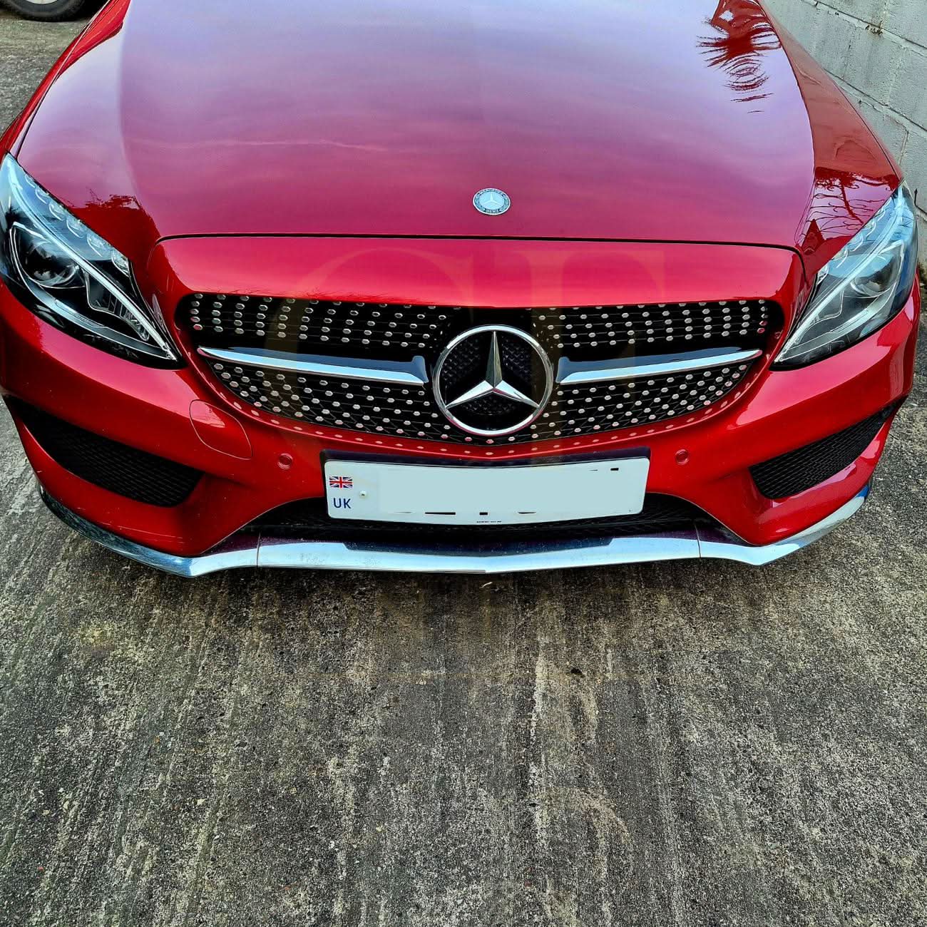 Diamond Style Front Grille for Mercedes Benz W205 C Class 14-18 - Carbon Factory