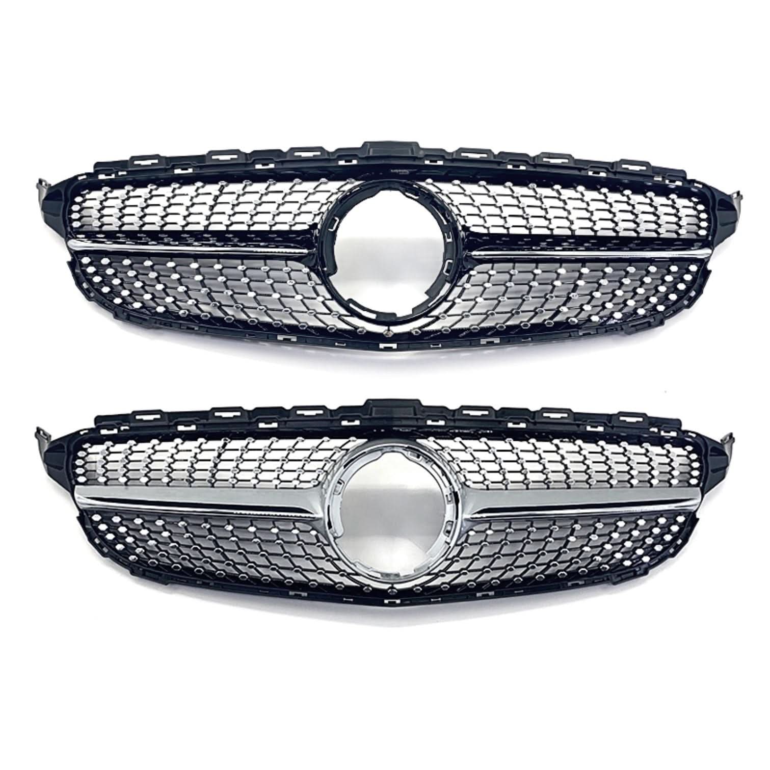 Diamond Style Front Grille for Mercedes Benz W205 C Class 19-22 - Carbon Factory