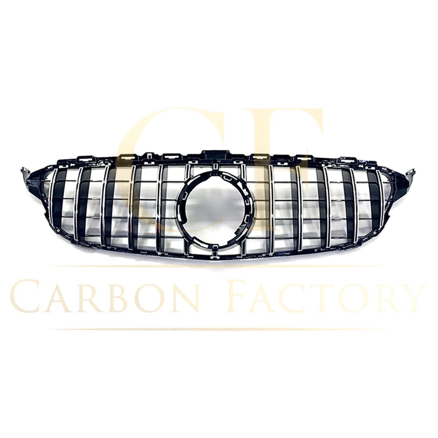 GT Style Silver Front Grille for Mercedes Benz W205 C Class 19-21 - Carbon Factory