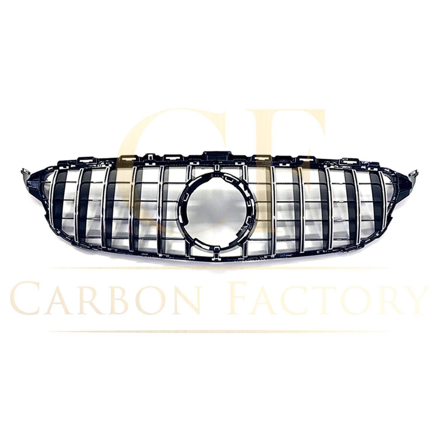 GT Style Silver Front Grille for Mercedes Benz W205 C Class 19-21 - Carbon Factory