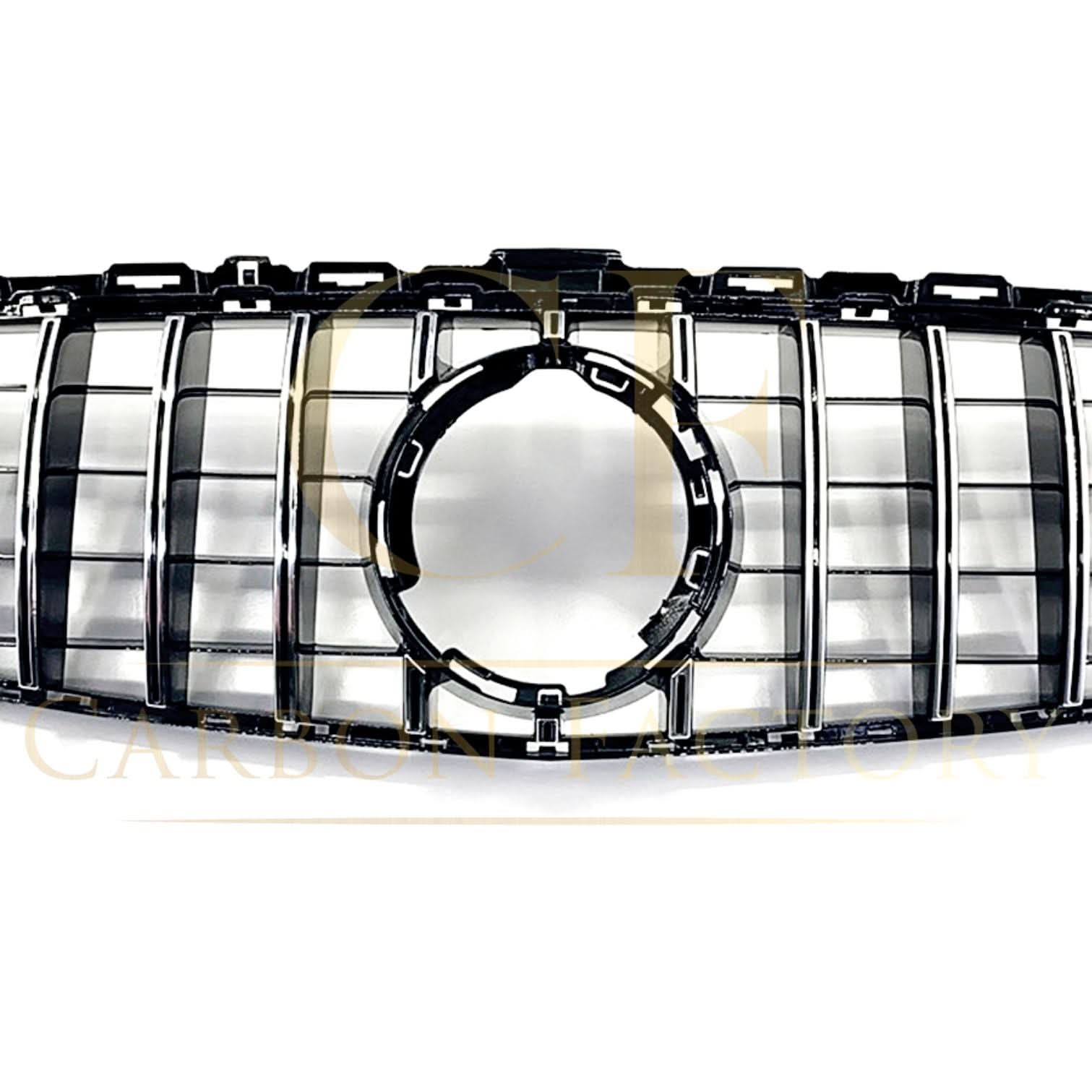 GT Style Silver Front Grille for Mercedes Benz W205 C Class 19-21 - Carbon Factory